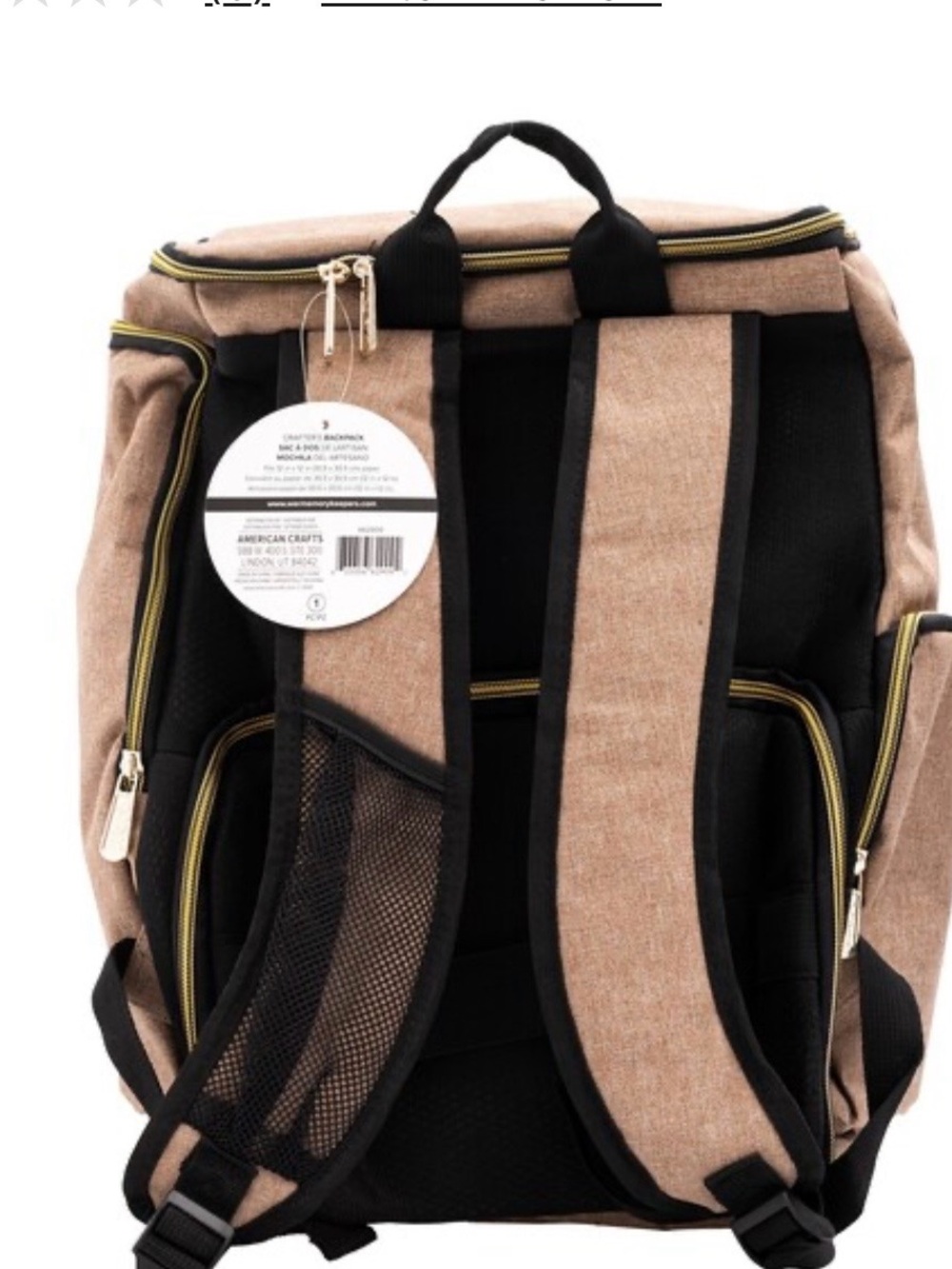 We R Memory Keepers Pink & Tan Women's Backpack - Picture 2 of 5